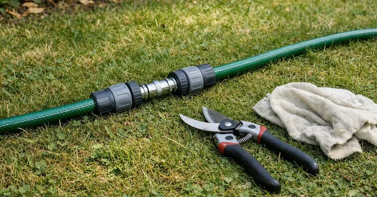 Réparer un tuyau d’arrosage percé ou raccorder deux tuyaux